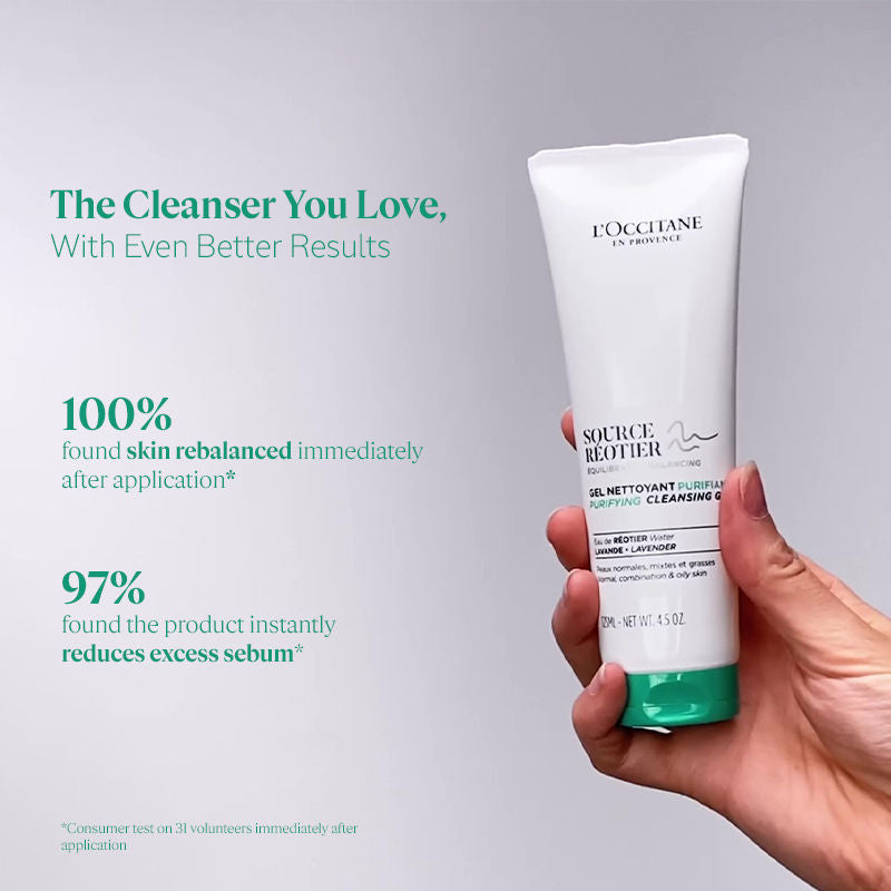 L'Occitane Source Reotier Purifying Cleansing Gel, 125ml