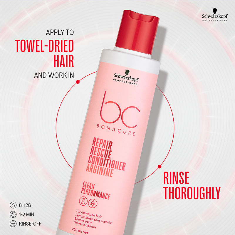 Schwarzkopf Professional Bonacure Repair Rescue Conditioner With Arginine, 200ml Buy at Indicrest Image 9