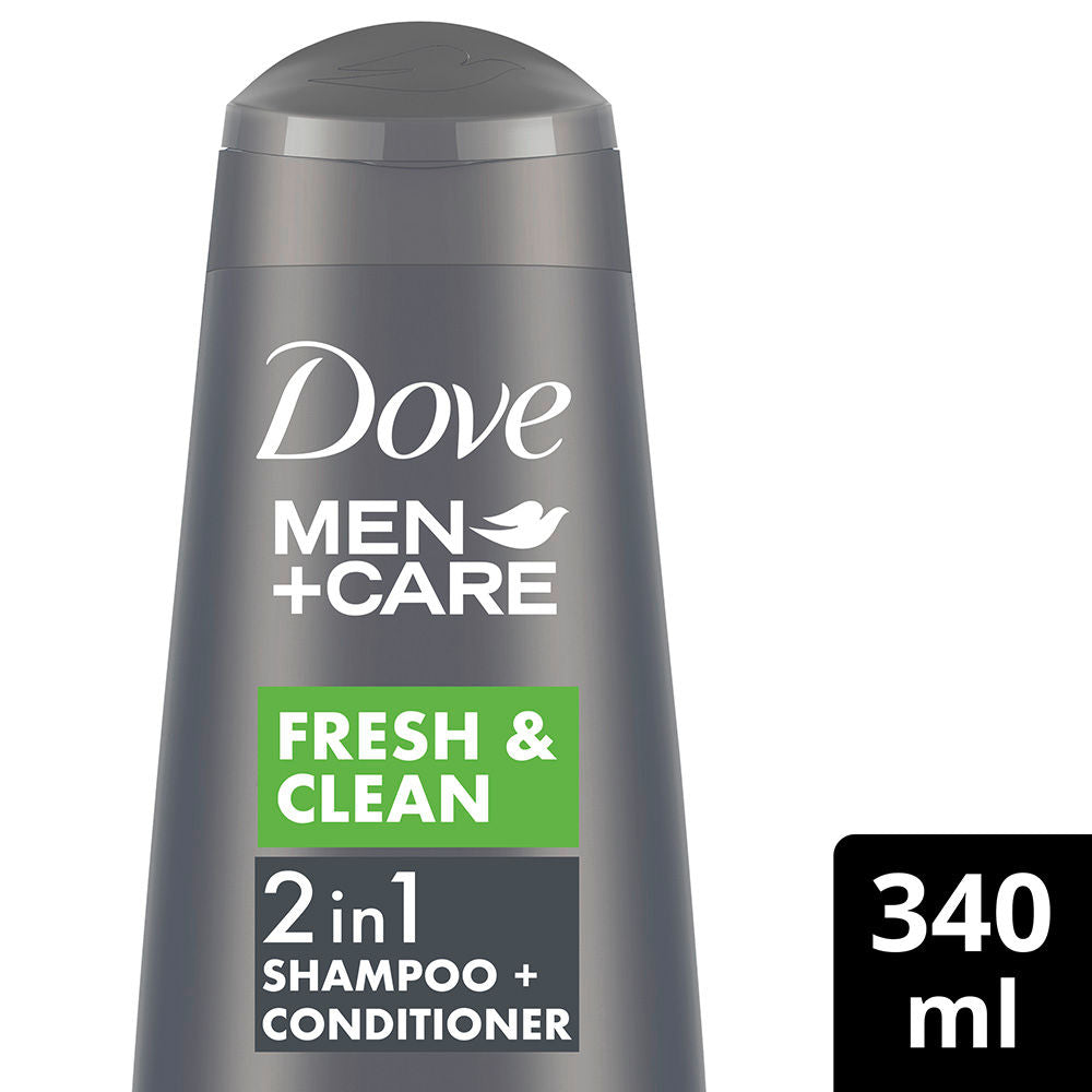Dove Men +Care Fresh & Clean 2 In 1 Shampoo + Conditioner, 340ml Buy at Indicrest Image 3