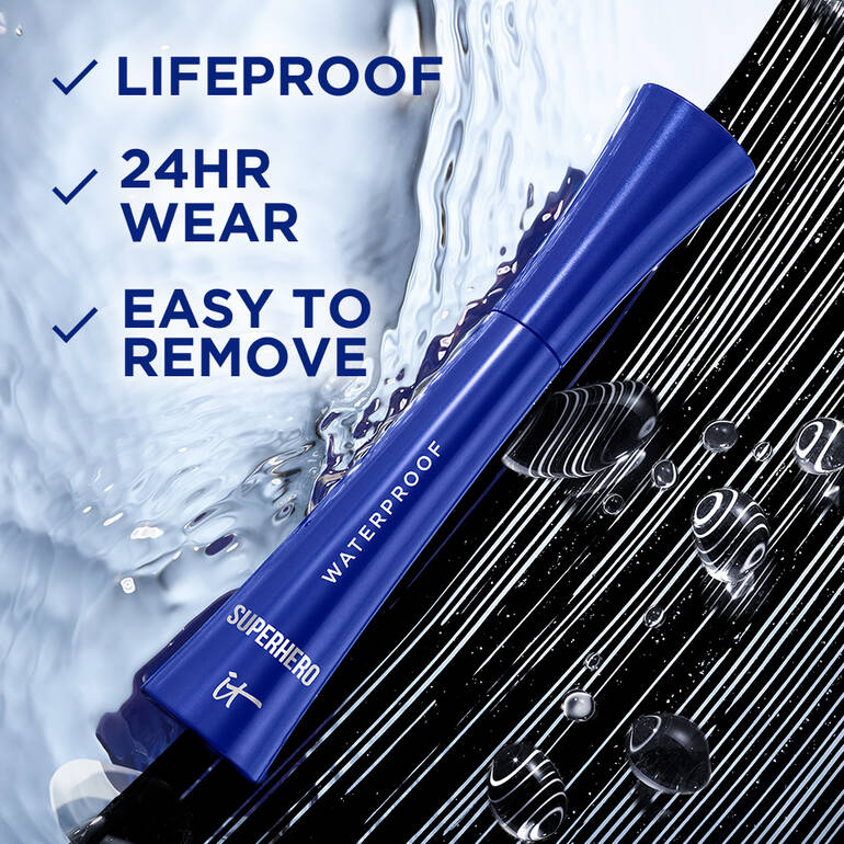 IT COSMETICS Superhero Waterproof Mascara Super Black Waterproof, 9ml