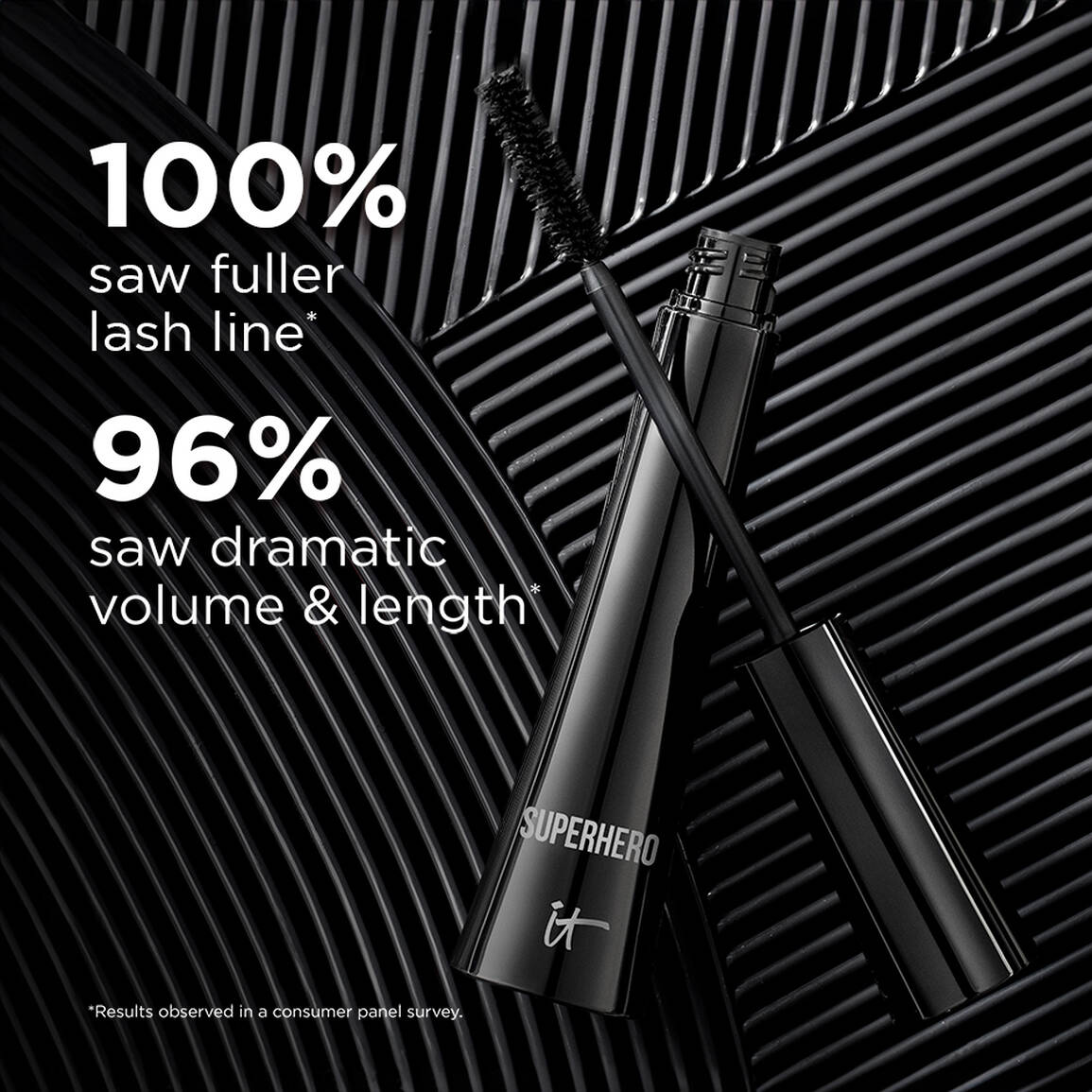 IT COSMETICS Superhero Elastic Stretch Volumizing And Lengthening Mascara, 9ml