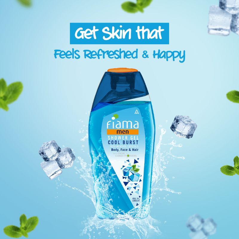 Fiama Men Cool Burst Shower Gel, Body Wash with Menthol Crystals, Skin Conditioners, 250ml Buy at Indicrest Image 5