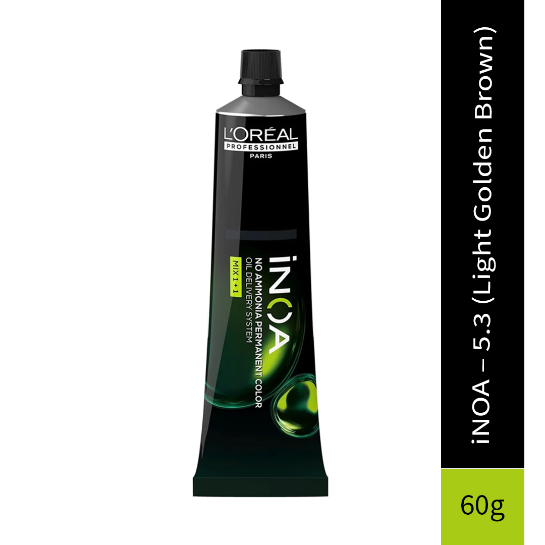 L'Oreal Professionnel Paris iNOA – 5.3 (Light Golden Brown) Ammonia-Free Hair Color, 60g