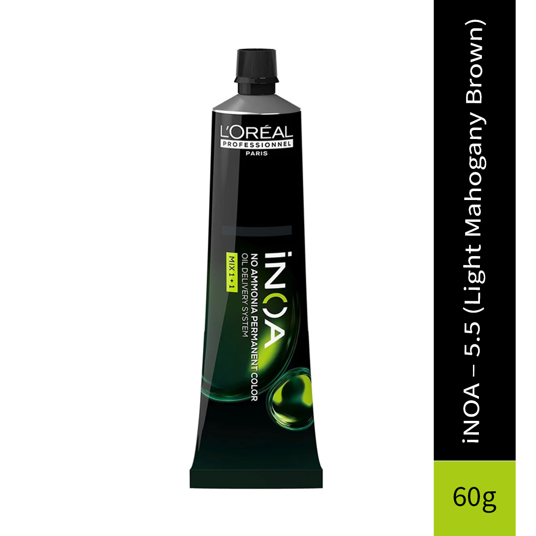 L'Oreal Professionnel Paris iNOA – 5.5 (Light Mahogany Brown) Ammonia-Free Hair Color, 60g